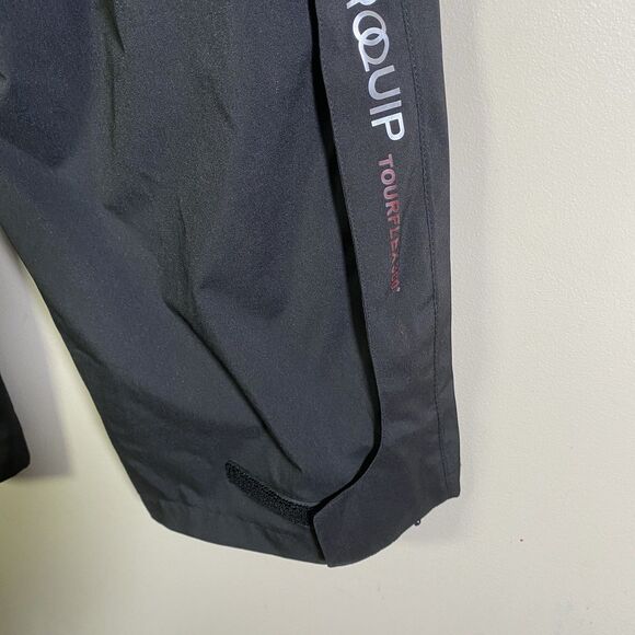 ProQuip Tourflex Pants Waterproof Golf Over Black Men's Size XL Teflon Rain - Picture 11 of 16